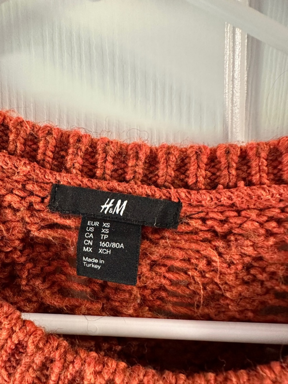 Rust/Orange Chunky Sweater - Picture 3 of 3